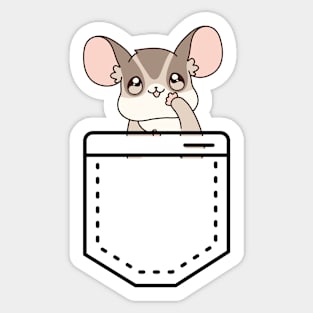 Sugar Glider Pocket Sticker
